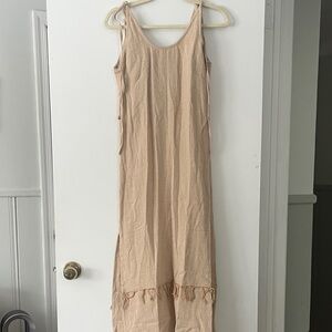 Chic Boho Beige Maxi Dress